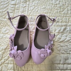 Janie and Jack Light Pink Floral Dress Shoes